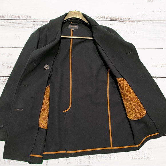 Daniel Cremieux Collection Double Breasted Wool Pea Coat - Picture 3 of 9